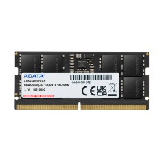 ADATA DDR5 SDRAM 16GB 5600MHz CL46 On-die ECC SO DIMM 262-PIN - High-Performance Memory Upgrade for Exceptional Speed and Reliab